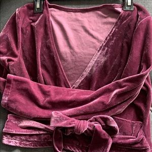 Luxe EQ - Wrap Purple Velvet Cardigan